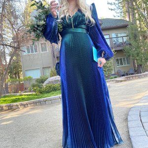 Givenchy Pouf Sleeve Lamé Gown